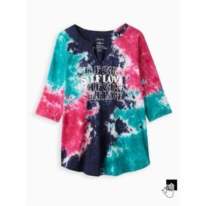 Torrid Classic Raglan Tee - Self Love Tie-Dye
